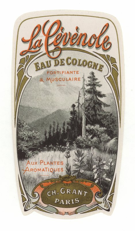 Étiquette La Cévenole, Eau de Cologne - French School