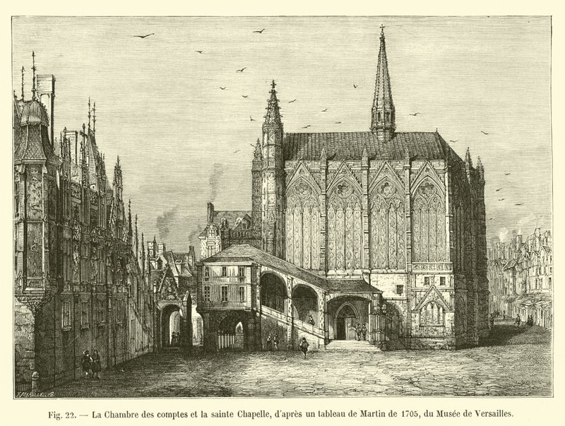 La Chambre des comptes et la Sainte-Chapelle, d