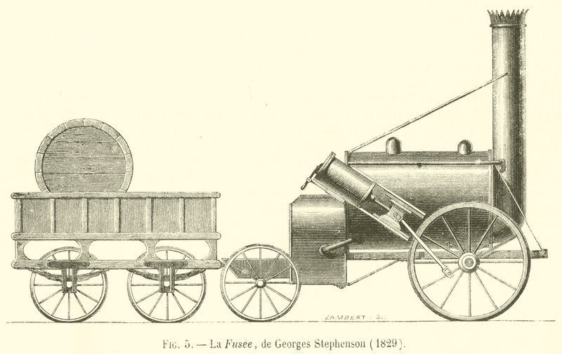 La Fusée, de Georges Stephenson - French School