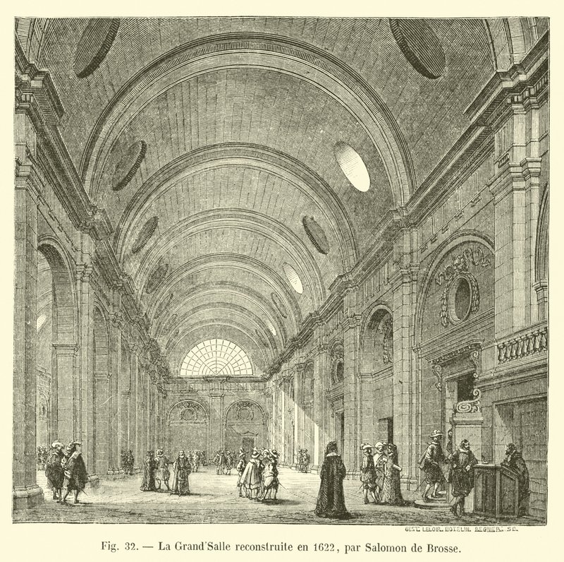 La Grand-Salle reconstruite en 1622, par Salomon de Brosse - French School