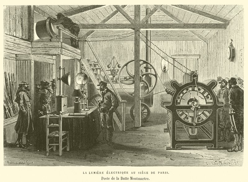 La Lumière Électrique au Siège de Paris, Poste de la Butte Montmartre - French School