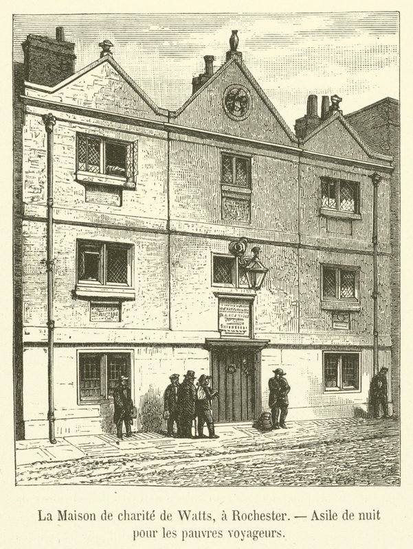 La Maison de charité de Watts, à Rochester, Asile de nuit pour les pauvres voyageurs - French School