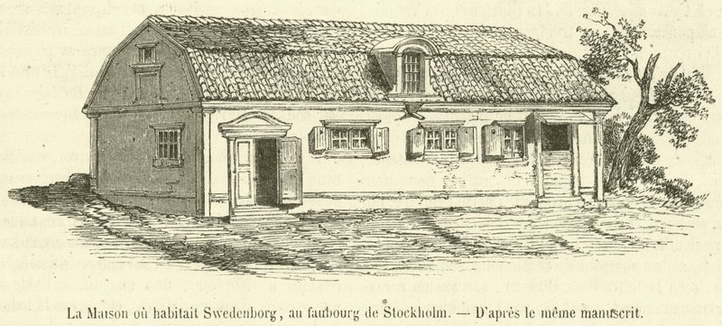 La Maison où habitait Swedenborg, au faubourg de Stockholm - French School