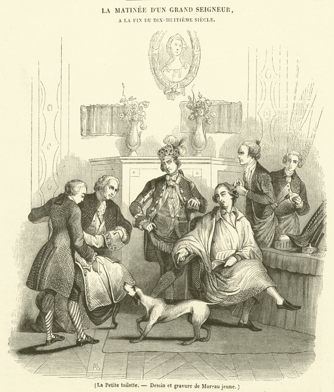 La Petite toilette (engraving) - French School