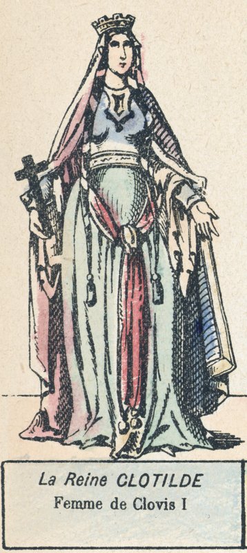 La reine Clotilde, femme de Clovis I - French School