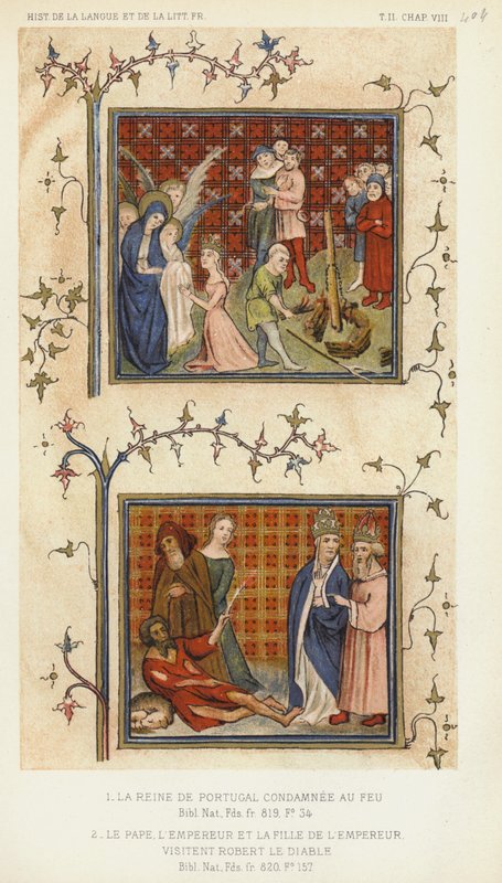 La Reine du Portugal condamnée au feu, le Pape, l