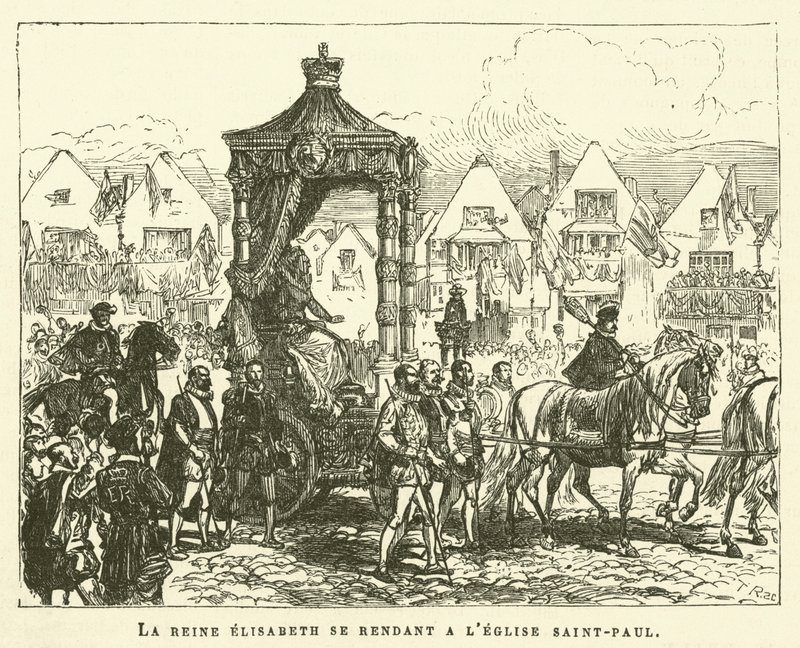La Reine Elisabeth Se Rendant A L