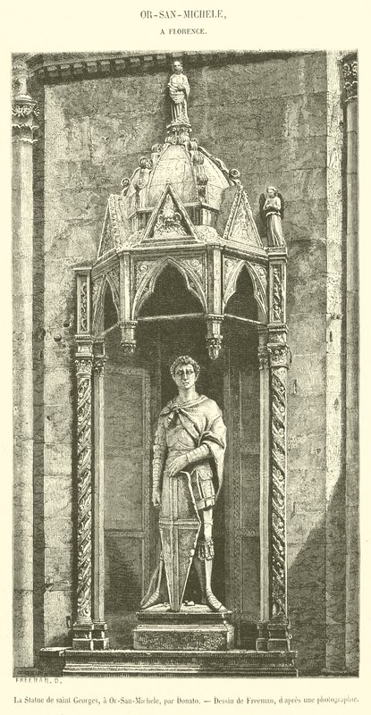 La statue de saint Georges, à Or-San-Michele - French School