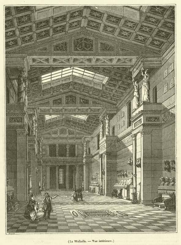 La Walhalla, Vue interieure (engraving) - French School