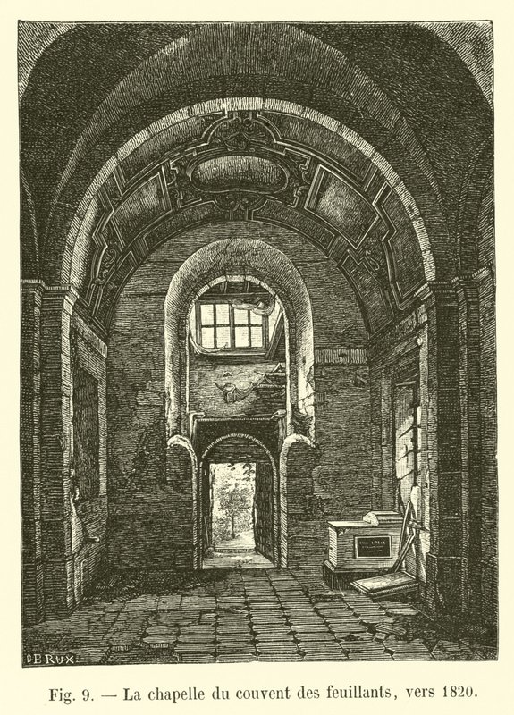 La chapelle du couvent des feuillants, vers 1820 - French School