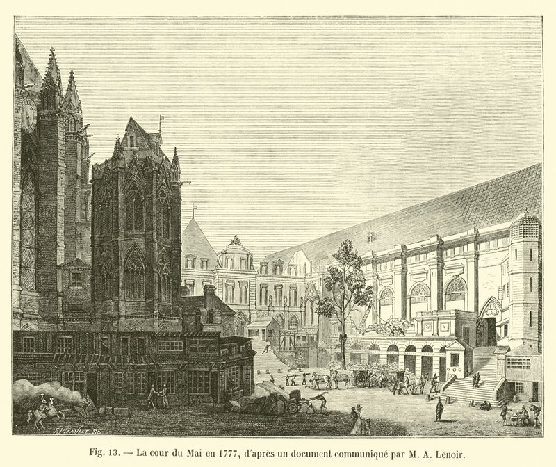 La cour du Mai en 1777, d