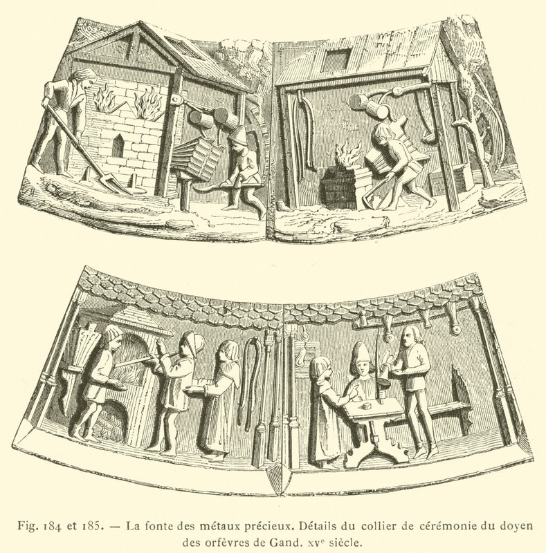 La fonte des métaux précieux - French School