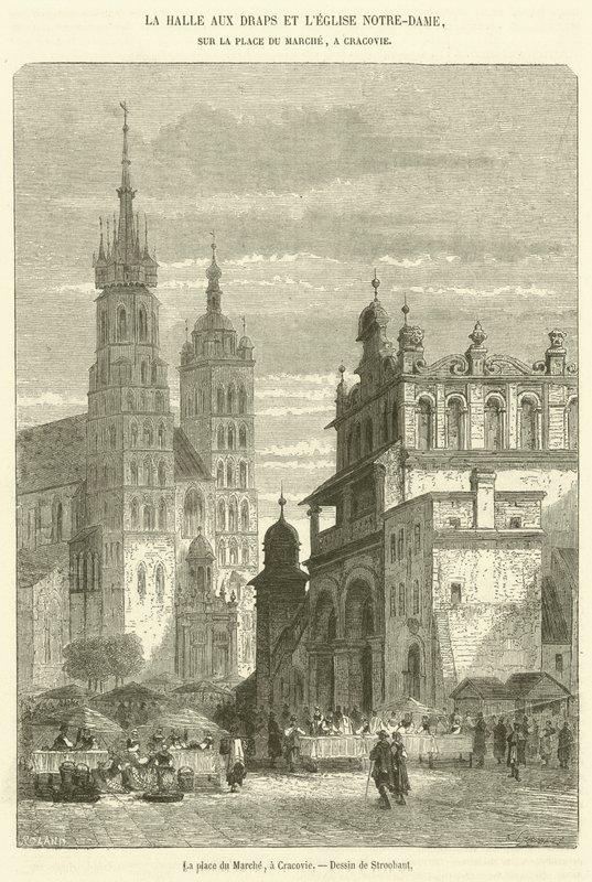 La place du Marché, à Cracovie - French School
