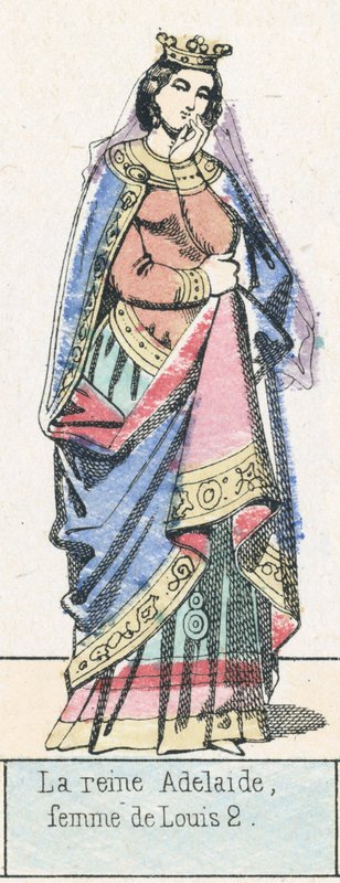 La reine Adélaïde, femme de Louis II - French School