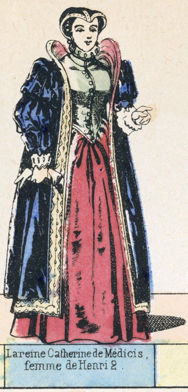 La reine Catherine de Médicis, femme de Henri II - French School