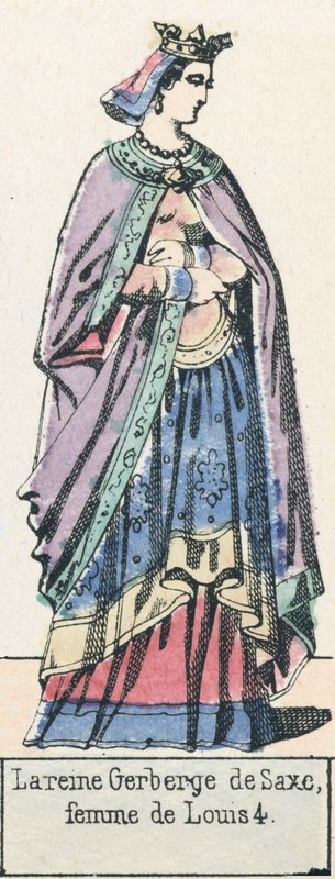 La reine Gerberge de Saxe, femme de Louis IV - French School