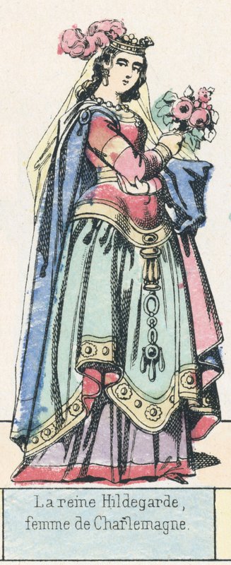 La reine Hildegarde, femme de Charlemagne - French School