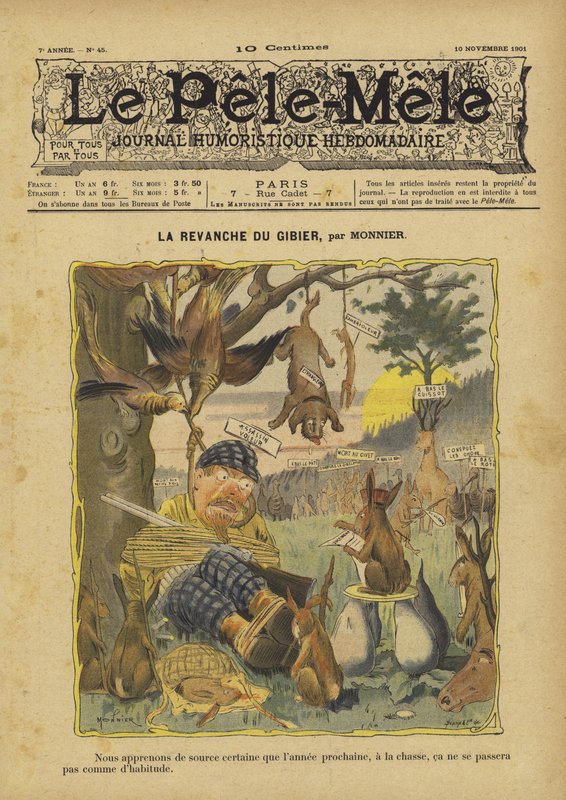 La revanche du gibier. Illustration pour Le Pêle-Mêle - French School