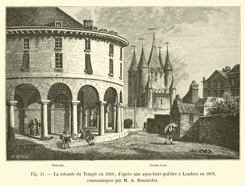 La rotonde du Temple en 1808; d