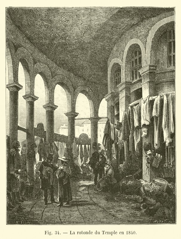 La rotonde du Temple en 1840 - French School