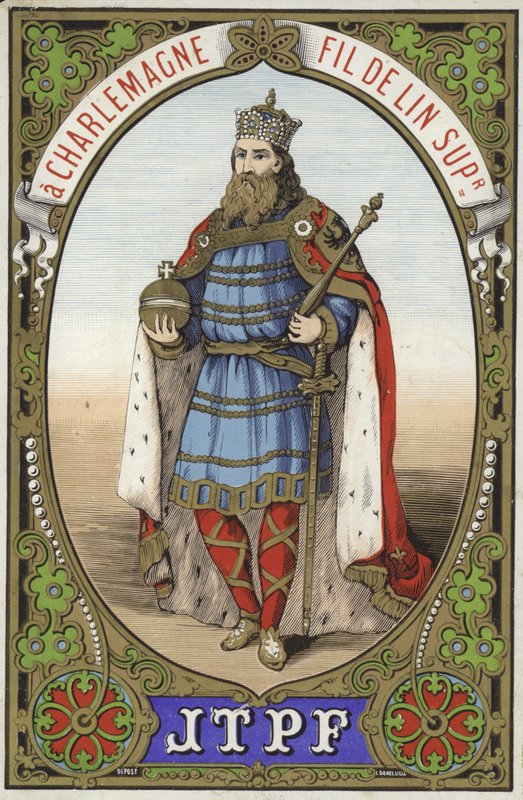 Étiquette pour fil de Charlemagne - French School