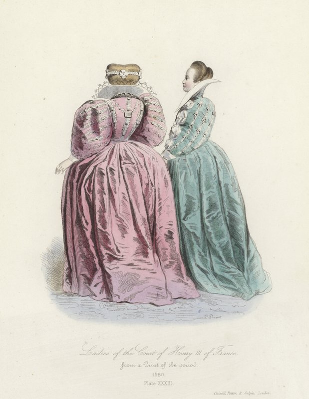 Dames de la cour de Henri III de France - French School