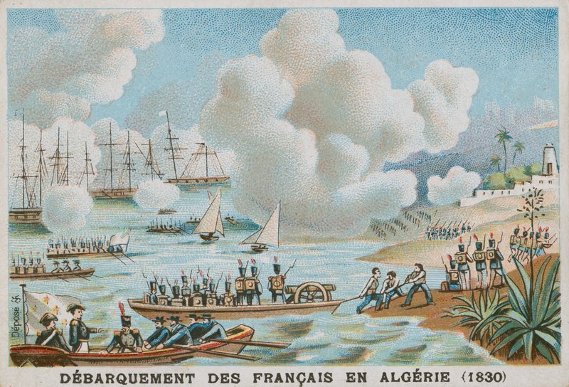 Débarquement des Français en Algérie, 1830 - French School
