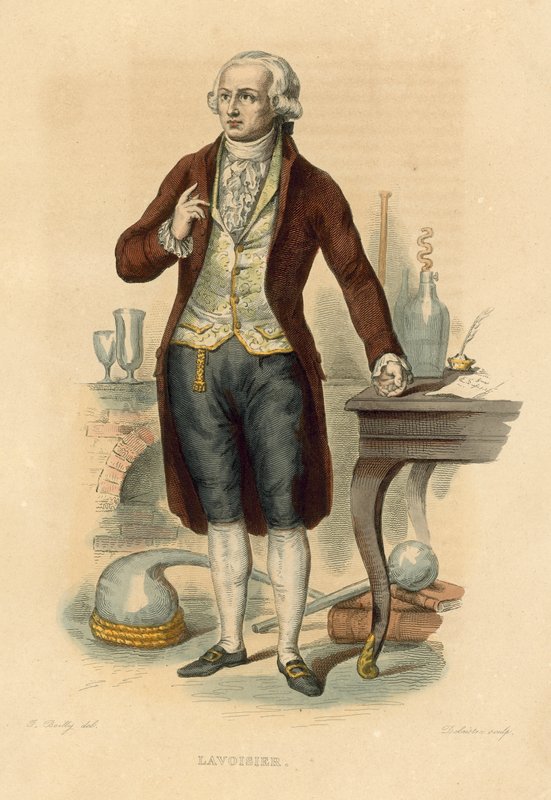 Lavoisier (gravure en couleur) - French School