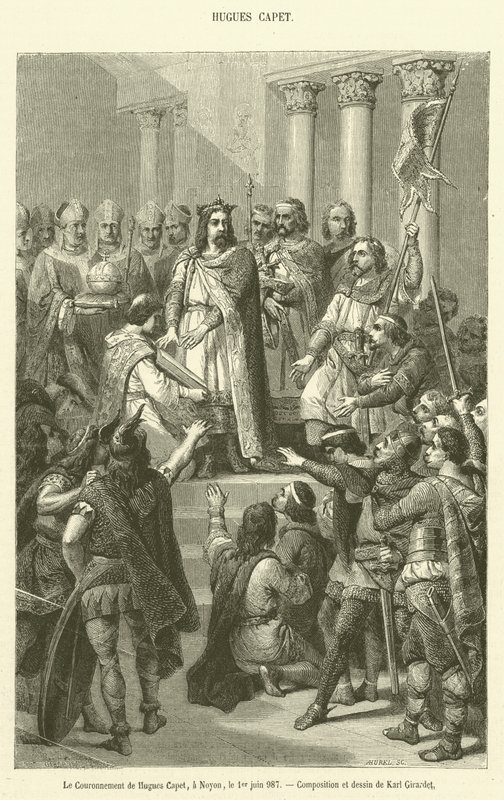 Le Couronnement de Hugues Capet, à Noyon, le 1er juin 987 - French School