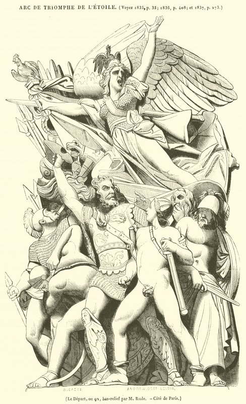 Le départ, ou 92, bas-relief - French School