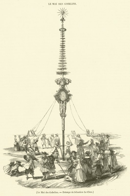 Le Mai des Gobelins, Estampe de Sébastien Le Clerc - French School