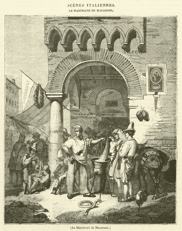 Le Marchand de Macaroni (engraving) - French School
