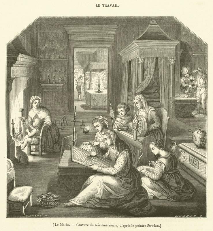 Le Matin, Gravure du seizieme siecle - French School