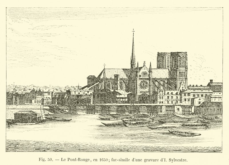 Le Pont-Rouge, en 1650 - French School