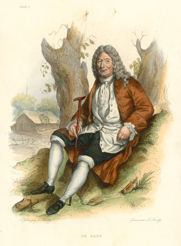 Le Sage (gravure en couleur) - French School