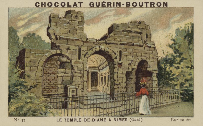 Le Temple de Diane à Nîmes, Gard - French School