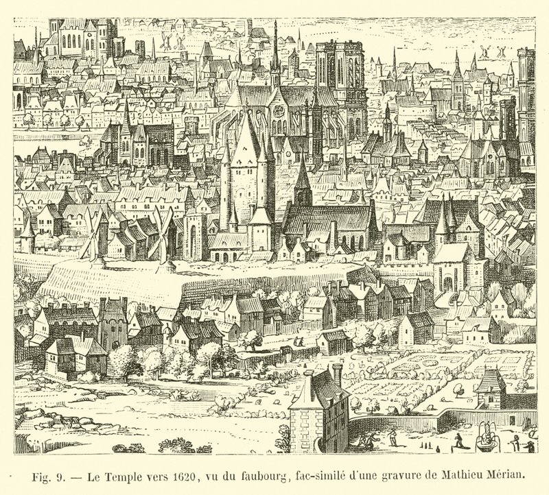 Le Temple vers 1620 - French School