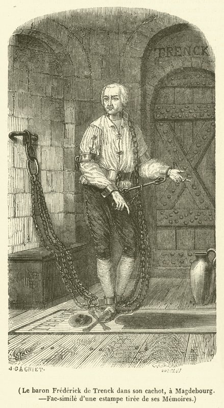 Le baron Frederick de Trenck dans son cachot, a Magdebourg - French School