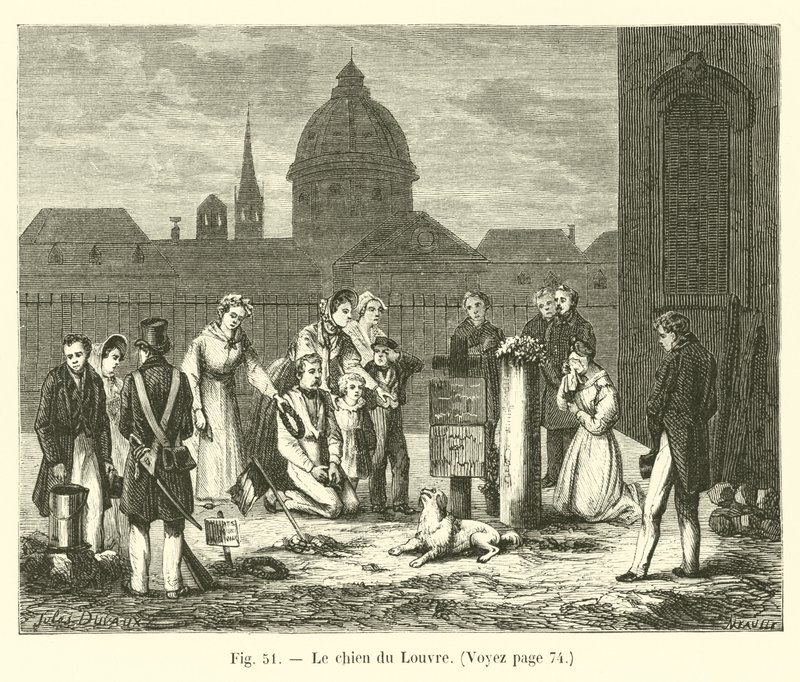 Le chien du Louvre - French School