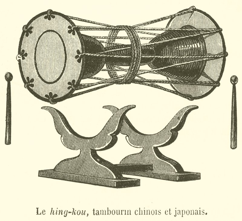Le hing-kou, tambourin chinois et japonais - French School
