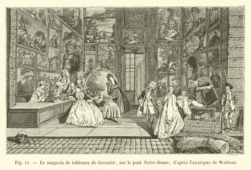 Le magasin de tableaux de Gersaint, sur le pont Notre-Dame, d
