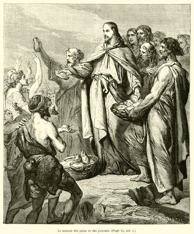 Le miracle des pains et des poissons - French School