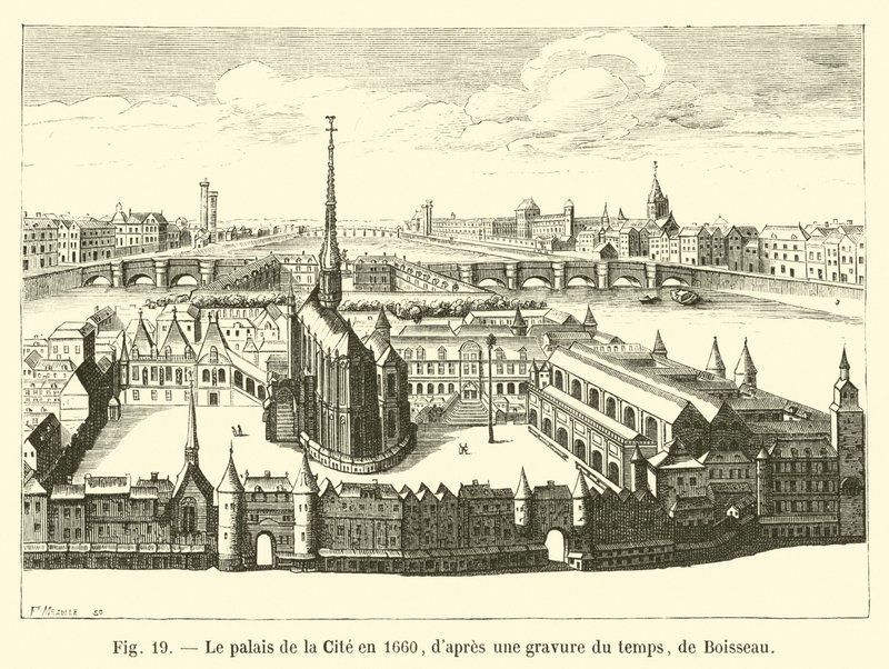 Le palais de la Cité en 1660, d
