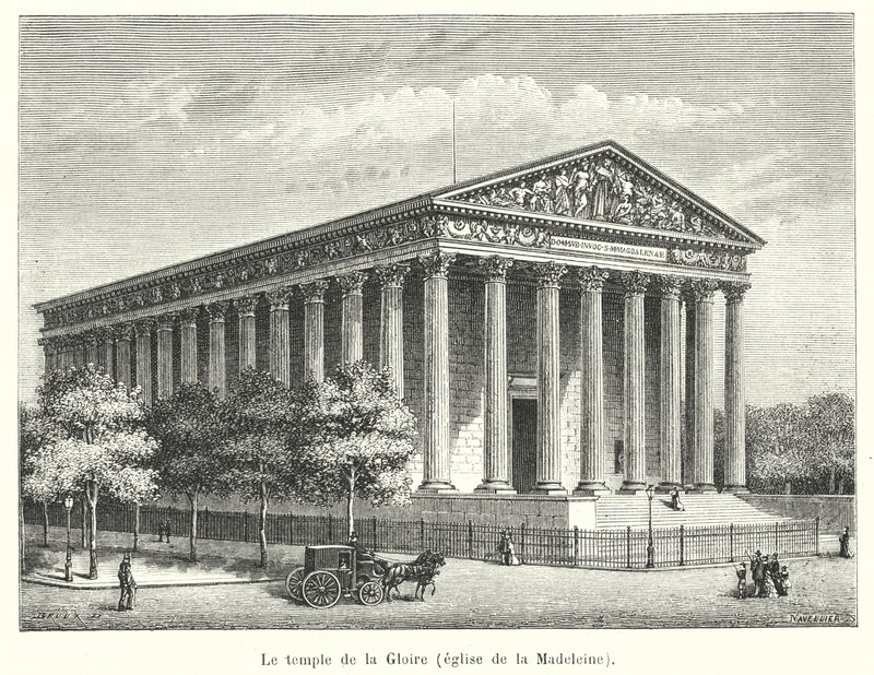 Le temple de la Gloire, église de la Madeleine - French School