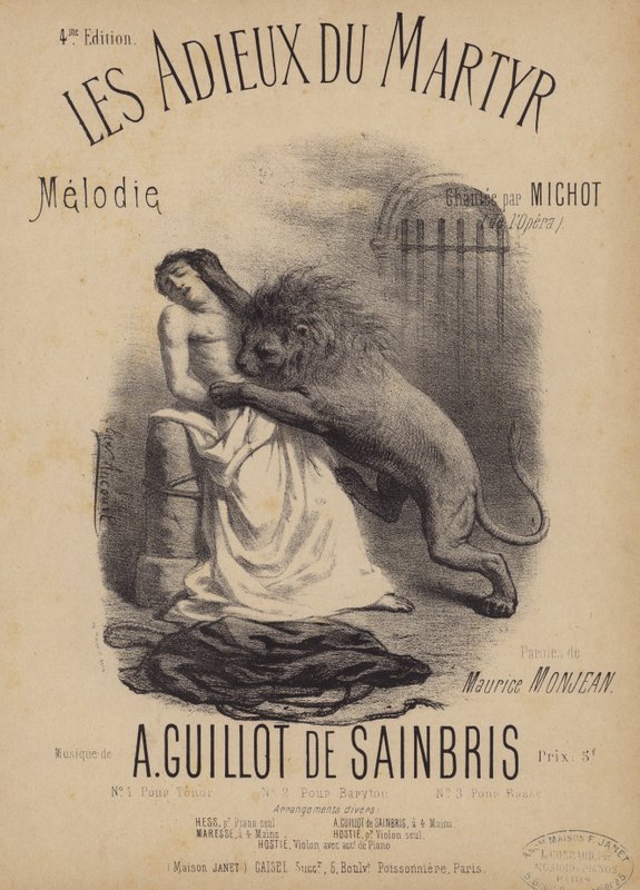 Les Adieux du Martyr - French School