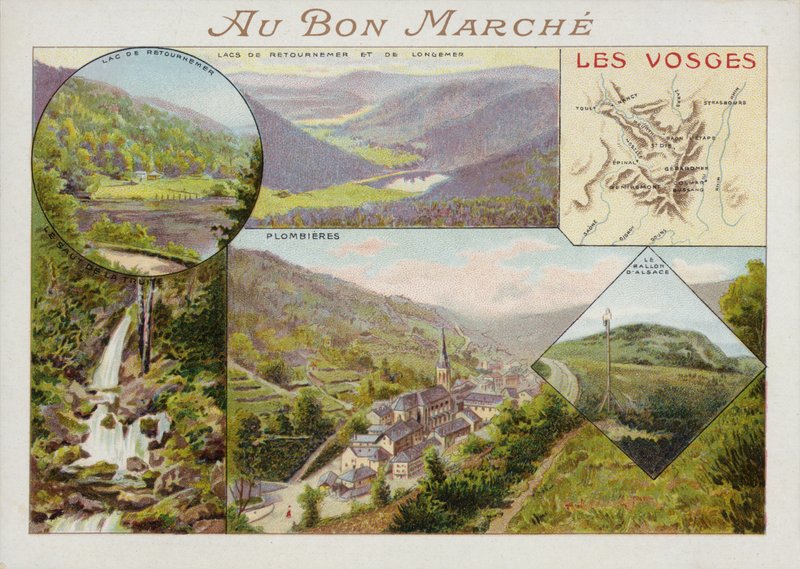 Les Vosges, carte - French School