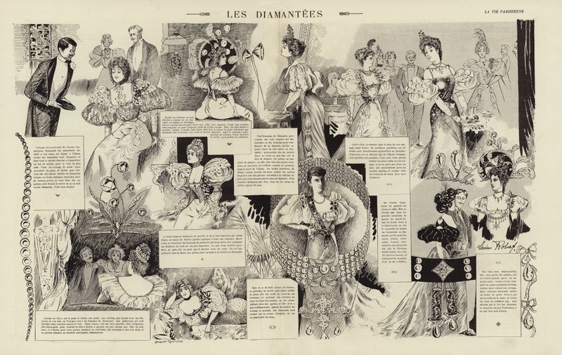 Les diamantees (gravure) - French School
