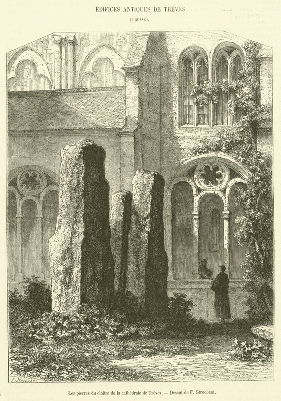 Les pierres du cloître de la cathédrale de Trèves - French School