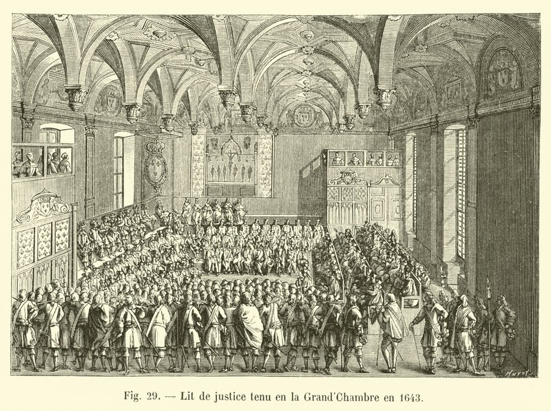 Lit de justice tenu en la Grand-Chambre en 1643 - French School