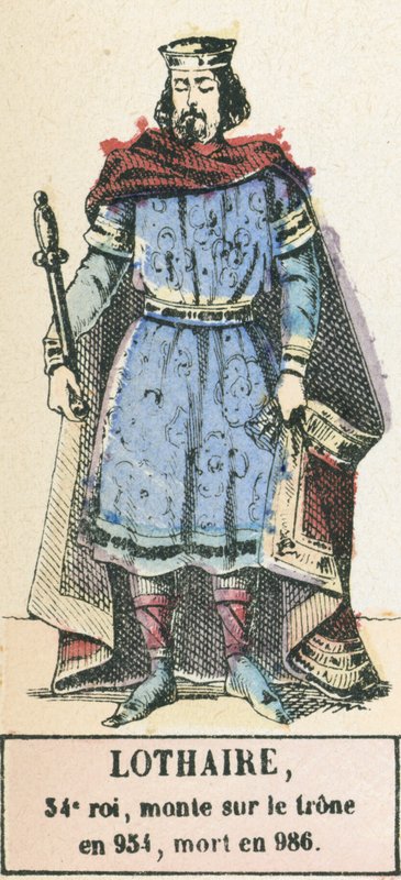 Lothaire, 34e roi, monte sur le trône en 954, mort en 986 - French School